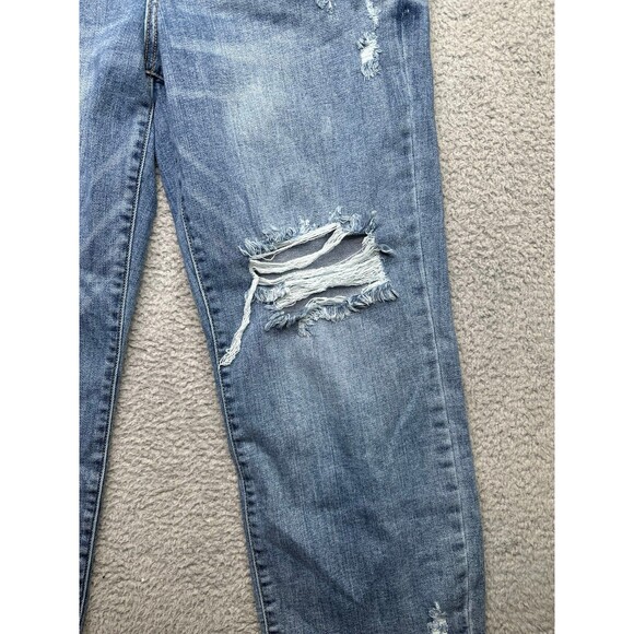 JUDY BLUE Celeste High Rise With Distressed Crop Wide Leg Sz 13/31 - Picture 4 of 8